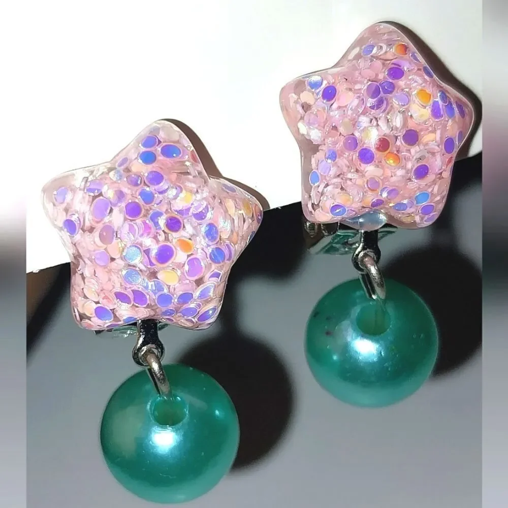 Star Beautiful Fashion Clip-on Kids Earrings